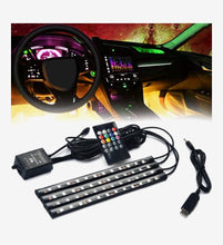 Afbeelding in Gallery-weergave laden, Auto LED Interieur Verlichting RGB Strip met USB Aansluiting